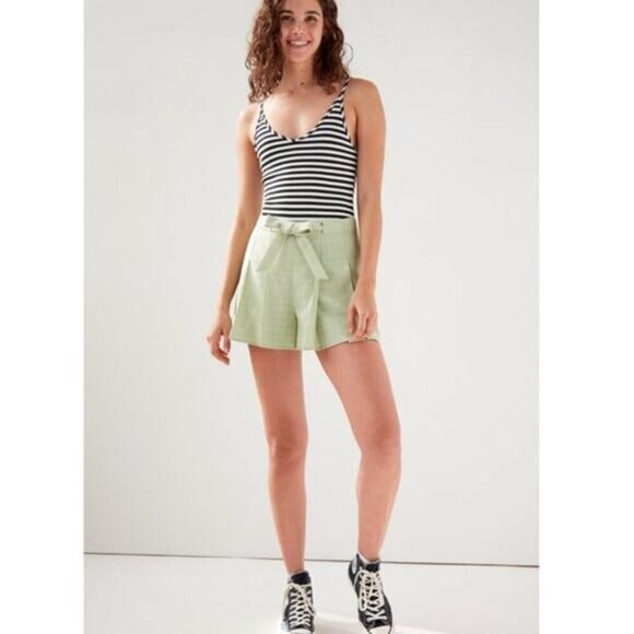 SUNDAY BEST Aritzia Annie Striped Thong Bodysuit Sz Small - Picture 5 of 7